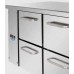 Tavolo Refrigerato Temperatura Positiva 2 Sportelli con Piano Superiore e Alzatina profondità cm 60